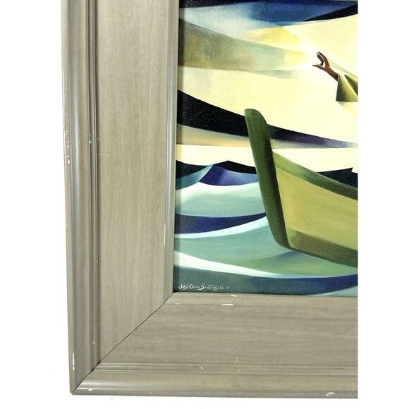 Jorge Cocco “Peace Be Still” Framed Giclée Canvas 16x12 Altus Fine Art - Picture 4 of 8